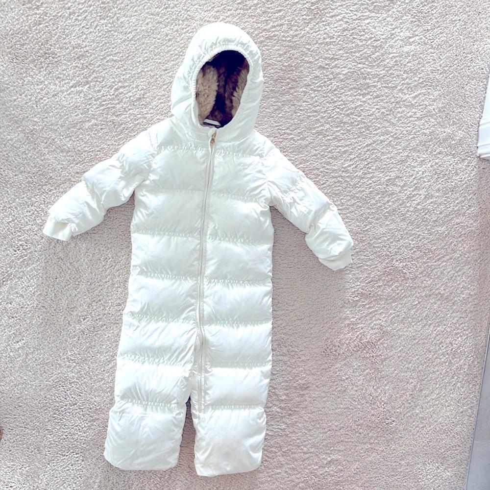 Ralph Lauren Toddler Snowsuit- cream with fur hood 24 months